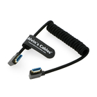 8K 2.1 HDMI High Speed Braided Coiled Cable Left Angle To Right Angle For Atomos Ninja V Portkeys BM5 Monitor