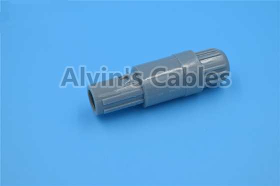 Durable Circular Plastic Plug Connector 2-14 Contacts Multipole Type