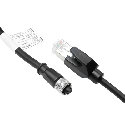 Alvin's Cables M12 12 Pin Power Functional Ethernet Cable for DJI Livox HAP(TX) Mid-70 Mid-360 LiDAR Sensor, M12 Aviation 12 Pin Female to RJ45 1 to 3 Breakout Cable 19.7ft/6m