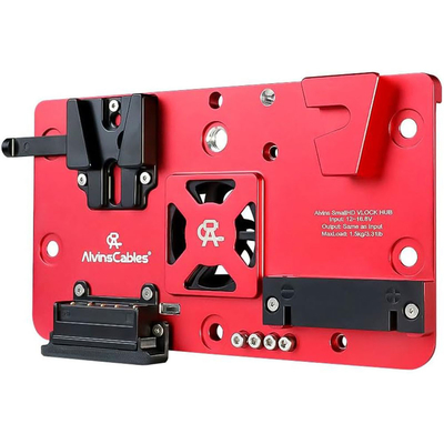 Alvins Integrated V-Mount Battery Plate for SmallHD Cine 7| Indie 7 |702 Touch Monitor, for VAXIS Wireless Video Transmission Power Supply Mounting Kit